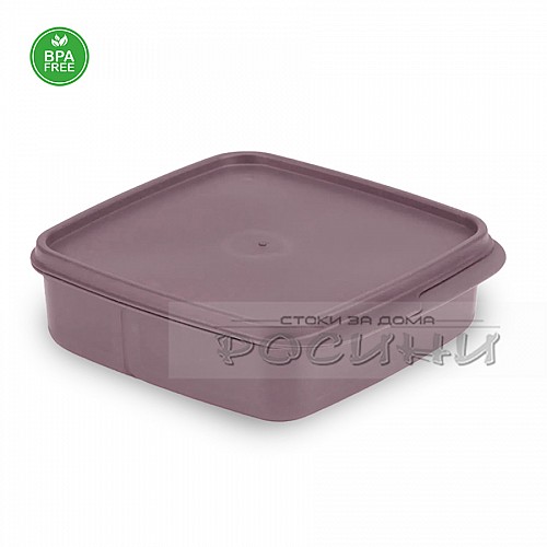 Квадратна кутия с 3 разпределения пластмасова с капак BPA Free