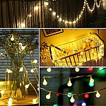 Соларни LED Лампи Мини крушки 9.5м 50 светлини Соларни LED Лампи Мини крушки 9.5м 50 светлини7
