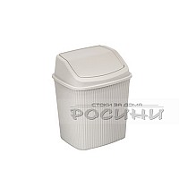 Кош за смет с люлеещ капак оребрен Стоун
