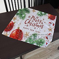 Коледно каре  Клонки Merry Christmas 70х70см