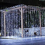 Led завеса 200 лампички 2 х 3 метра бяла светлина за витрини, офиси, къщи/светеща декорация Led завеса 200 лампички 2 х 3 метра бяла светлина за витрини, офиси, къщи/светеща декорация10
