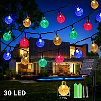 Соларни LED Лампи Мини крушки 5м 30 светлини
