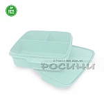 Квадратна кутия с 3 разпределения пластмасова с капак BPA Free6