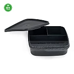Квадратна кутия с 3 разпределения пластмасова с капак BPA Free3