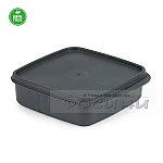 Квадратна кутия с 3 разпределения пластмасова с капак BPA Free2