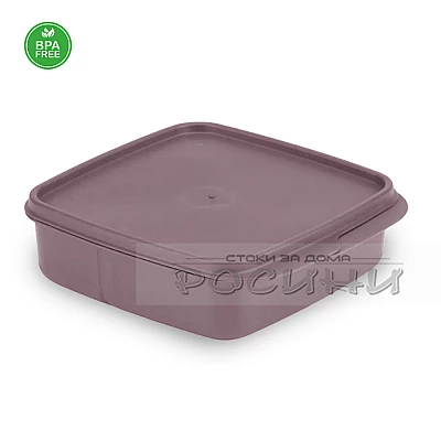 Квадратна кутия с 3 разпределения пластмасова с капак BPA Free