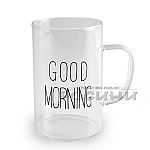 Стъклена чаша GOOD MORNING1
