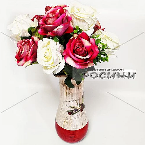 Изкуствена роза от велур