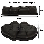Силиконов молд Двойно сърце за торта, кекс, шоколадов мус/силиконова форма за Свети Валентин2