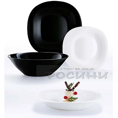 Luminarc Сервиз за хранене 19 части Carine Black and White