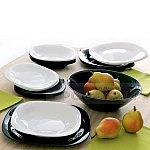 Luminarc Сервиз за хранене 19 части Carine Black and White1