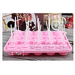 Силиконов молд сет за близалки  Lolipops с 20 гнезда и 20 хартиени клечки/сет за кейк попс3