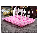 Силиконов молд сет за близалки  Lolipops с 20 гнезда и 20 хартиени клечки/сет за кейк попс4