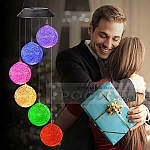 Соларни LED Лампи Цветни топки Вятърни камбанки1