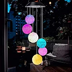 Соларни LED Лампи Цветни топки Вятърни камбанки6