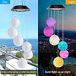 Соларни LED Лампи Цветни топки Вятърни камбанки