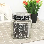 Стъклен буркан Квадрат COFFE 1л.