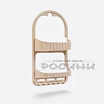 Етажерка за баня с 2 рафтчета и закачалки1