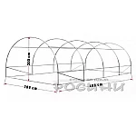 Оранжерия 4х2х2 метра с 2 врати и 8 прозореца1