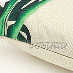 Декоративна калъфка за възглавница Зелени листа 45 х 45 см.5