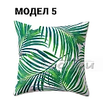 Декоративна калъфка за възглавница велур Тропически цветя 45 х 45 см.5