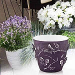 Саксия 3D Пеперуди с двойно дъно Ф-11 см./0,70 л.5