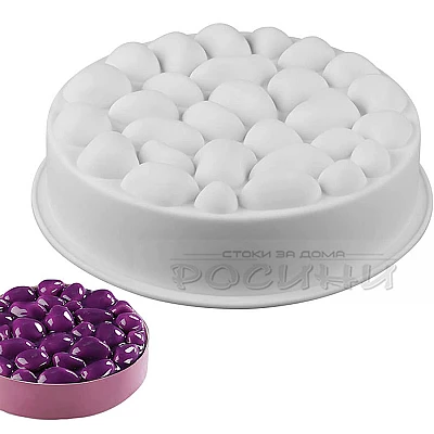 Силиконова форма за 3D торта, мус, кейк Камъчета