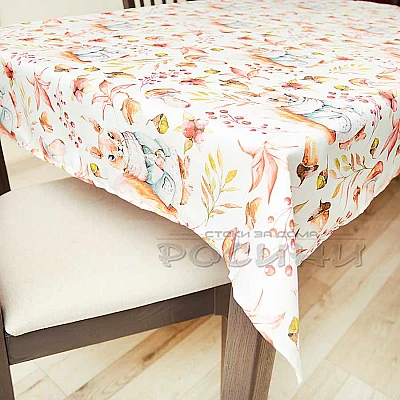 Великденска покривка за маса Зайчета 140х180см