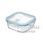 Стъклена квадратна кутия с капак 520ml