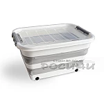 Сгъваема кутия 30л с капак и колела1