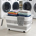 Сгъваема кутия 30л с капак и колела