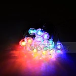 Светеща цветна LED гирлянда с прозрачни глобуси1