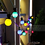 Цветна светеща LED гирлянда с 10 лампи за дома или градината2