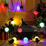 Цветна светеща LED гирлянда с 10 лампи за дома или градината3