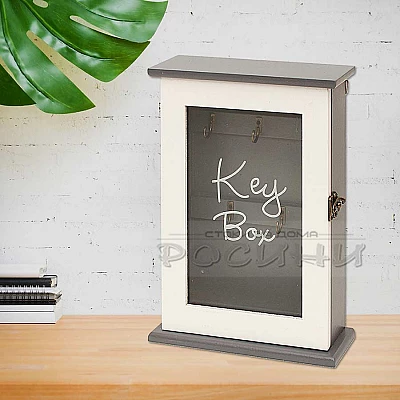 Кутия за ключове с пет закачалки и прозорец Key Box