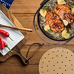 Хартиени незалепващи подложки на дупки за Еър Фрайър КРЪГ Ф 18 см., 100 бр.3