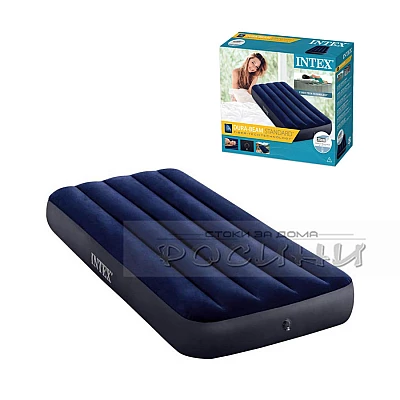 Надуваем матрак Intex 64756 Twin Dura-Beam Classic 76х191х25 см