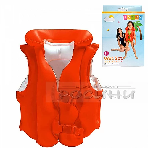 Надуваема детска жилетка за плуване 50х47см INTEX 58660 Pool deluxe swim vest