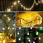 Соларни LED Лампи Мини крушки 9.5м 50 светлини7