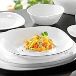 PARMA Сервиз дълбоки чинии 23см./квадратна чиния за хранене3
