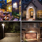 Соларна лампа Сензорна стенна 4 панела 100 LED светлини1
