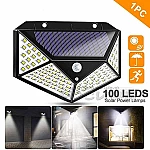 Соларна лампа Сензорна стенна 4 панела 100 LED светлини3