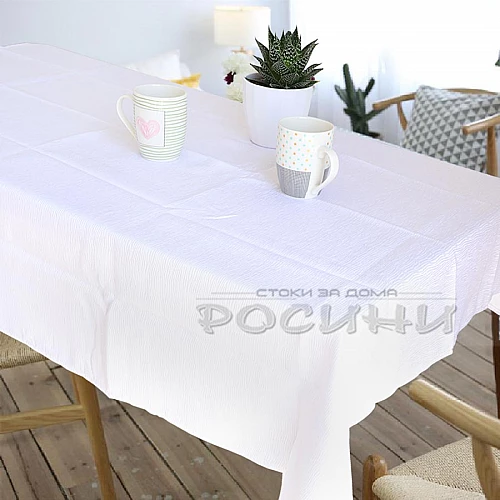 Покривка за маса БЕЛИ ВЪЛНИ 140х220см