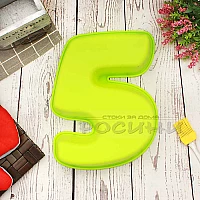 Силиконова форма ЦИФРА 5 за торта, сладкиш/силиконов молд