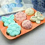 Силиконова форма мъфини, бисквити, мусове с 6 гнезда1
