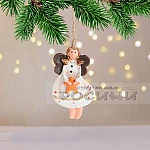 Коледна играчка за елха ангелче/ украса за закачане на елха3