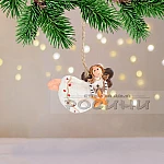 Коледна играчка за елха ангелче/ украса за закачане на елха4