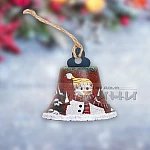 Коледна играчка украса за елха камбанка за закачане1