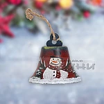 Коледна играчка украса за елха камбанка за закачане2