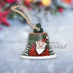 Коледна играчка украса за елха камбанка за закачане4
